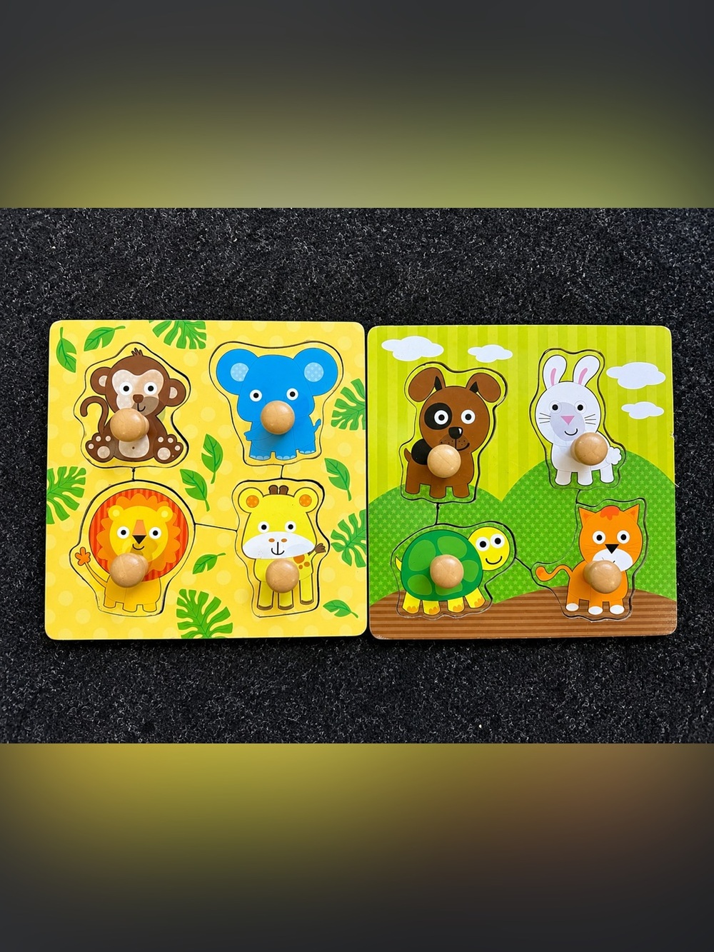 Wooden Animal Puzzle Set of 2- toddlers and preschoolers